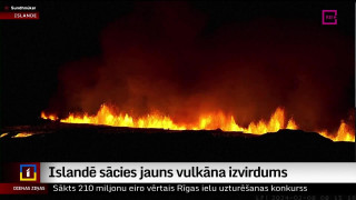 Islandē sācies jauns vulkāna izvirdums