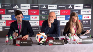 Paolo Nikolato aizvadījis pirmo preses konferenci futbola izlases galvenā trenera statusā