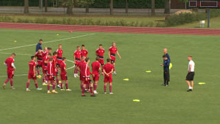U-21 futbola izlase aizvada treniņu pirms Eiropas čempionāta kvalifikācijas spēles
