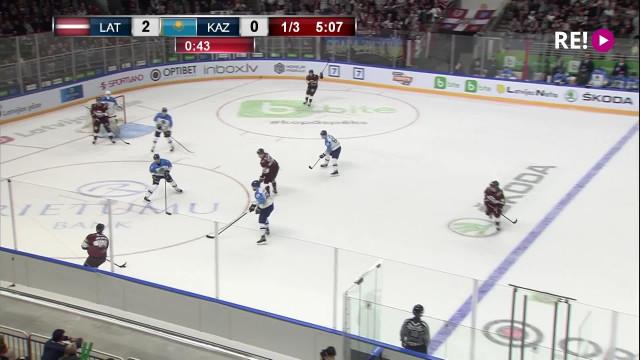 Pārbaudes spēle hokejā Latvija-Kazahstāna 3:0