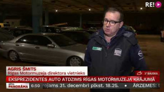 Eksprezidentes auto atdzims Rīgas motormuzeja krājumā