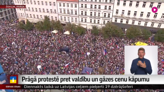Prāgā protestē pret valdību un gāzes cenu kāpumu