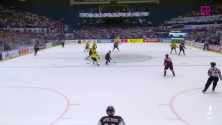 Pasaules hokeja čempionāta spēle Latvija - Zviedrija 2:4