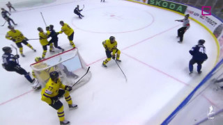 Pasaules čempionāts hokejā. Ceturtdaļfināls. Zviedrija - Somija 1:1