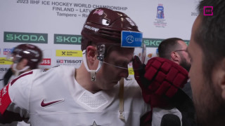 Pasaules hokeja čempionāta pusfināls Kanāda - Latvija. Intervija ar Ronaldu Ķēniņu