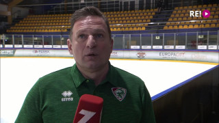 "Liepāja" - "Mogo/LSPA". Latvijas hokeja čempionāta spēle. Intervija ar Normundu Sējēju pirms spēles