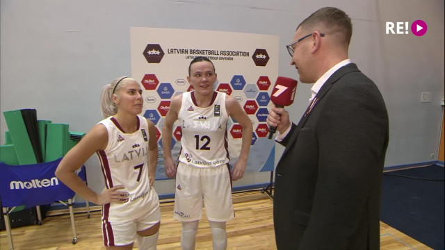 EČ atlases spēle basketbolā sievietēm. Latvija – Zviedrija. Saruna ar Aneti Šteinbergu un Elīnu Babkinu