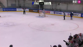 Euro Hockey Challenge. Francija - Latvija. Soda metiens Francijas izlasei