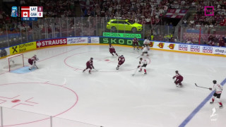 Pasaules hokeja čempionāta spēle Latvija - Kanāda 0:1