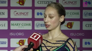 Eiropas čempionāts daiļslidošanā. Intervija ar Sofju  Stepčenko pēc izvēles programmas