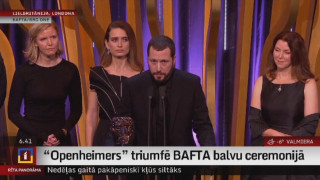 "Openheimers" triumfē BAFTA balvu ceremonijā