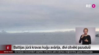 Baltijas jūrā kravas kuģu avārija, divi cilvēki pazuduši