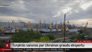 Turpinās sarunas par Ukrainas graudu eksportu