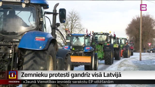 Zemnieku protesti gandrīz visā Latvijā