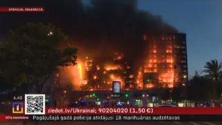 Valencijā daudzdzīvokļu ēkā izcēlies plašs  ugunsgrēks