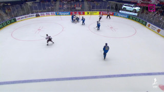 Pasaules hokeja čempionāta spēle Kazahstāna - Latvija 0:2