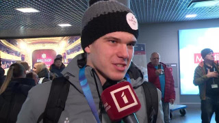 Jaunatnes ziemas olimpisko spēļu čempioni Latvijas 3x3 hokejisti atgriežas Latvijā. Olivers Mūrnieks
