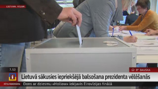 Lietuvā sākusies iepriekšējā balsošana prezidenta vēlēšanās