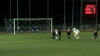 Latvijas sieviešu futbola izlase Rīgā UEFA Nāciju līgas pirmajā pārspēlē par vietu B līgā zaudēja slovākietēm
