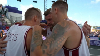 Latvijas 3x3 basketbolisti aizvada spēli pret Serbiju