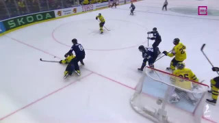 Pasaules hokeja čempionāta spēles Zviedrija - Somija epizodes
