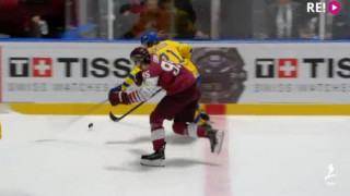 PČ hokejā. Latvija - Zviedrija. Spēles momenti. 1.periods