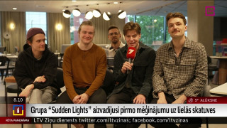 Grupa "Sudden Lights" aizvadījusi pirmo mēģinājumu uz lielās skatuves