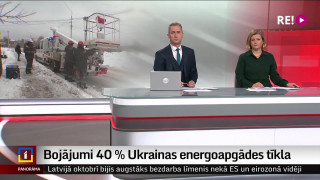 Bojājumi 40 % Ukrainas energoapgādes tīkla