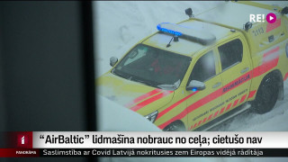 “airBaltic” lidmašīna nobrauc no ceļa; cietušo nav