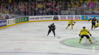 Pasaules hokeja čempionāta spēle Zviedrija - Kanāda 1:2