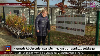 Pasniedz "Ābolu ordeni" par plūmju, ķiršu un aprikožu selekciju