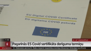 Pagarinās ES Covid sertifikāta derīguma termiņu