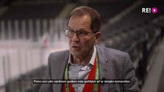 Pasaules hokeja čempionāta spēle Latvija - Austrija. Intervija ar Mihaelu Bergeru