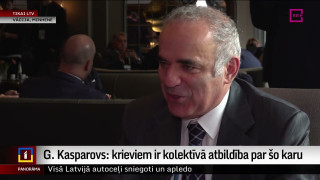 G. Kasparovs: krieviem ir kolektīvā atbildība par šo karu