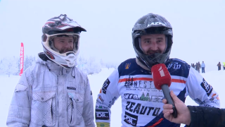 Latvijas čempionāta 3.posms skijoringā. Raivis Zālītis un Oskars Dzirkalis
