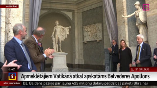 Apmeklētājiem Vatikānā atkal apskatāms Belvederes Apollons