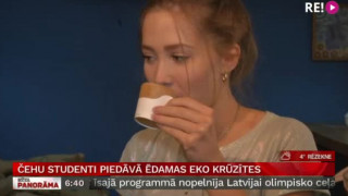 Čehu studenti piedāvā ēdamas eko krūzītes
