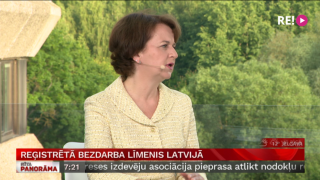 Intervija ar NVA direktori Evitu Simsone par reģistrētā bezdarba līmeni Latvijā