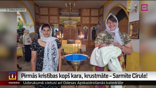 Ukrainas ciemā pirmās kristības kopš Krievijas sāktā kara; Emīlijas krustmāte – latviešu mediķe