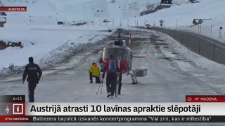 Austrijā atrasti 10 lavīnas apraktie slēpotāji