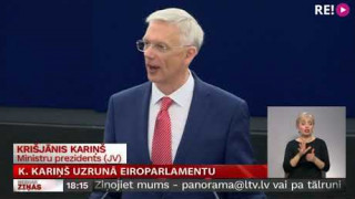 K. Kariņš uzrunā Eiroparlamentu