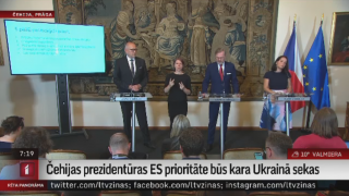 Čehijas prezidentūras ES prioritāte būs kara Ukrainā sekas
