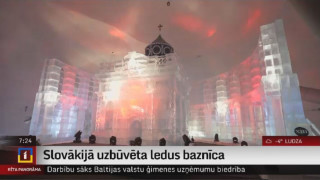 Slovākijā uzbūvēta ledus baznīca