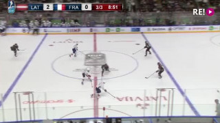 Hokeja spēle Latvija - Francija 2:1