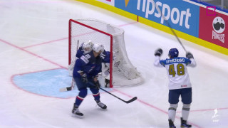 Pasaules hokeja čempionāta spēle Francija - Kazahstāna 1:1