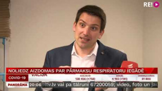 Noliedz aizdomas par pārmaksu respiratoru iegādē