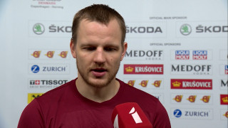 Latvijas hokejisti par gaidāmo spēli pret Vāciju-