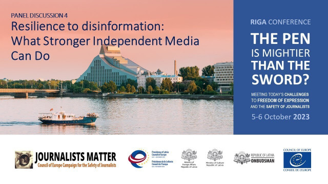 Diskusija "Resilence to disinformation: what stronger independent media can do"