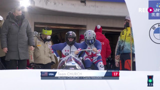 Pasaules kausa 8.posms bobslejā divniekiem. Saruna ar Sandi Prūsi pēc 1.brauciena