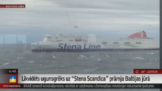 Likvidēts ugunsgrēks uz "Stena Scandica" prāmja Baltijas jūrā